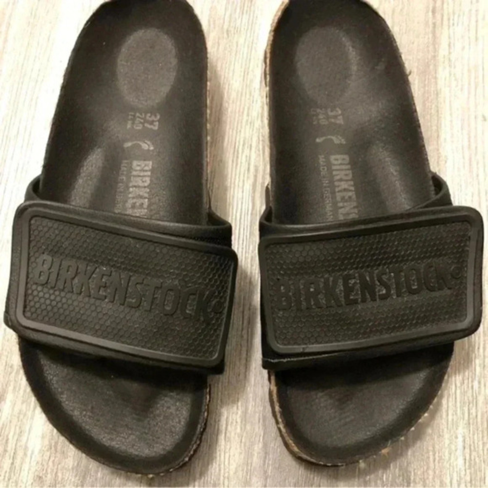 BIRKENSTOCK Tema Black Womens Slide Sandals Slippers Narrow Fit RFSO1E065BK 37‎